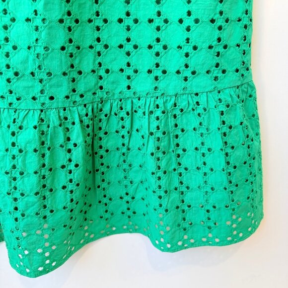Hyacinth House Green Eyelet Midi Tryall Dress Women’s Size S - Picture 7 of 11